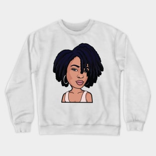 Black Woman with Blue Locs Crewneck Sweatshirt